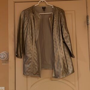 Chico's Shimmering Gold Women's Blazer
